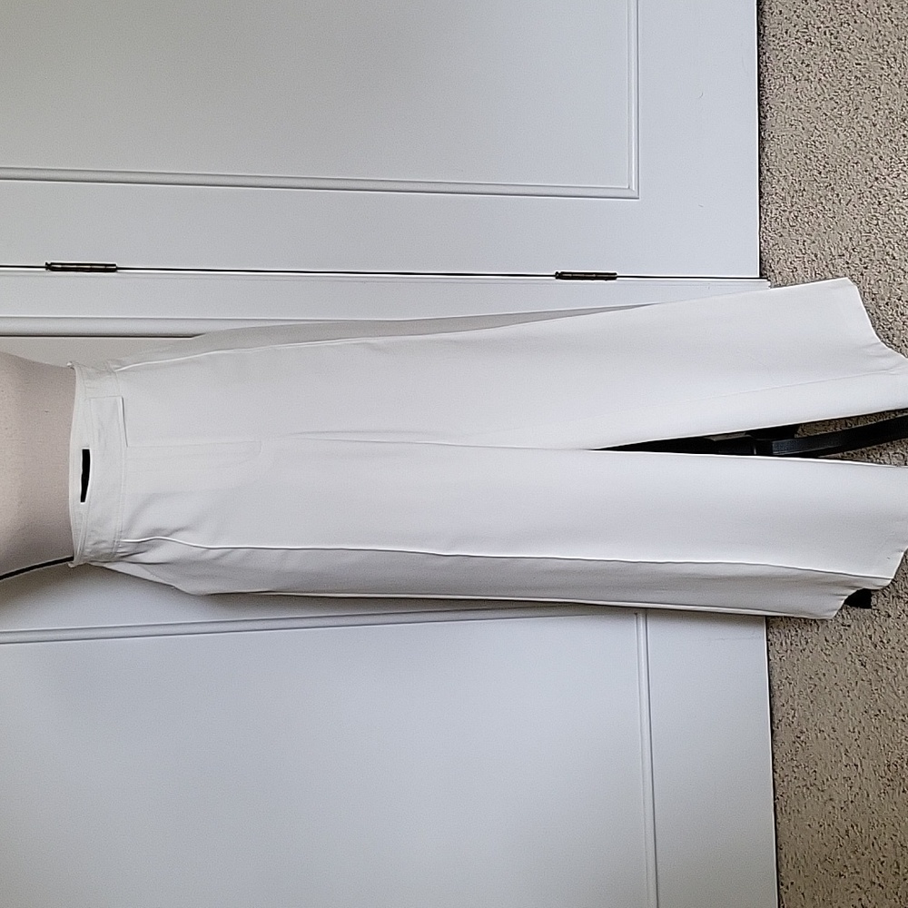 Wide leg white trousers